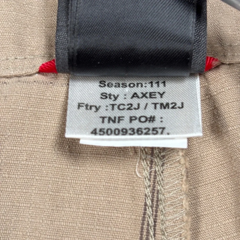 The North Face Cargo Shorts Mens 40 Tan Plaid AXEY Cotton‎ Blend Outdoor Hiking